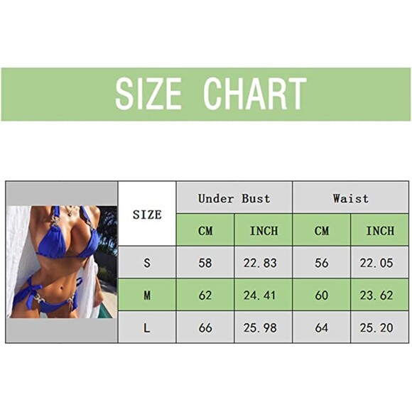 Crystal Diamond Straps Beach Bikini Sz L - Picture 7 of 7